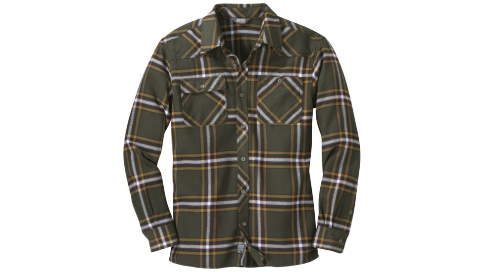 Outdoor Research Feedback Flannel Shirt - Mens, Juniper Plaid, Small, 2428621399006