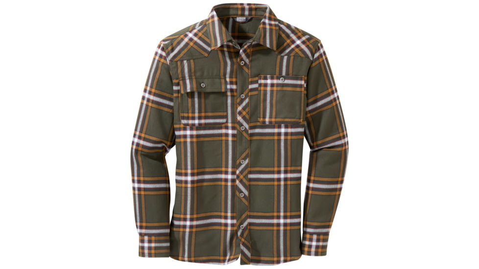 Outdoor Research Feedback Flannel Shirt - Mens, Juniper Plaid, XXL, 2428621399010