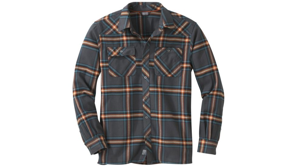 Outdoor Research Feedback Flannel Shirt - Mens, Storm Plaid, Medium, 2428621398007