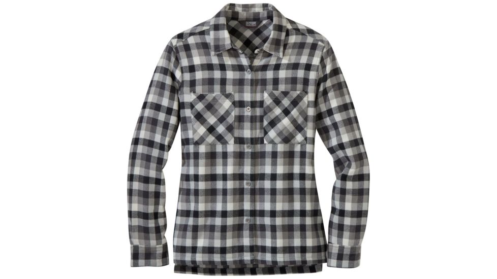 Outdoor Research Feedback Flannel Shirt - Womens, Storm Plaid, Small, 2714921398006