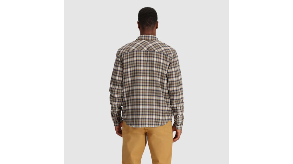 Outdoor Research Feedback Flannel Twill Shirt - Mens, Flint Plaid, 2XL, 3005132110010