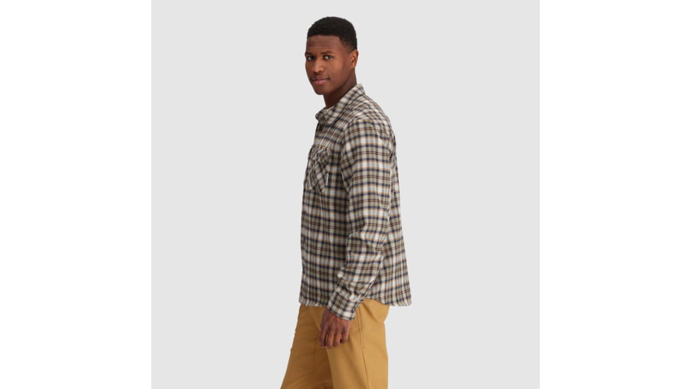 Outdoor Research Feedback Flannel Twill Shirt - Mens, Flint Plaid, 2XL, 3005132110010