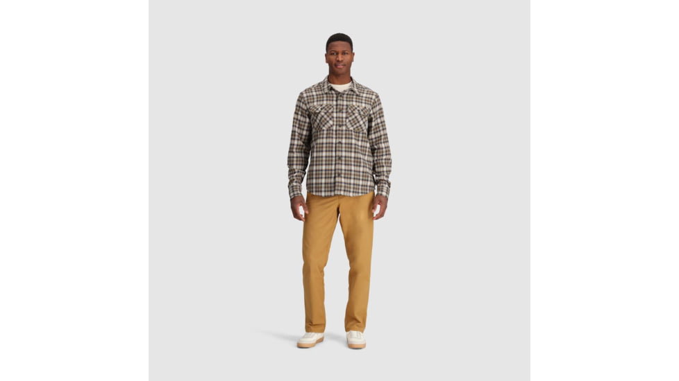 Outdoor Research Feedback Flannel Twill Shirt - Mens, Flint Plaid, 2XL, 3005132110010