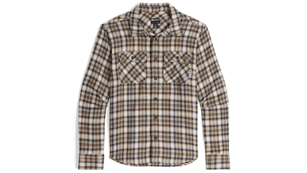Outdoor Research Feedback Flannel Twill Shirt - Mens, Flint Plaid, 2XL, 3005132110010
