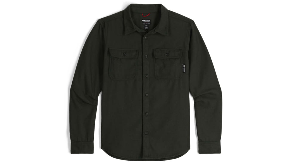 Outdoor Research Feedback Flannel Twill Shirt - Mens, Grove, Small, 3005132445006