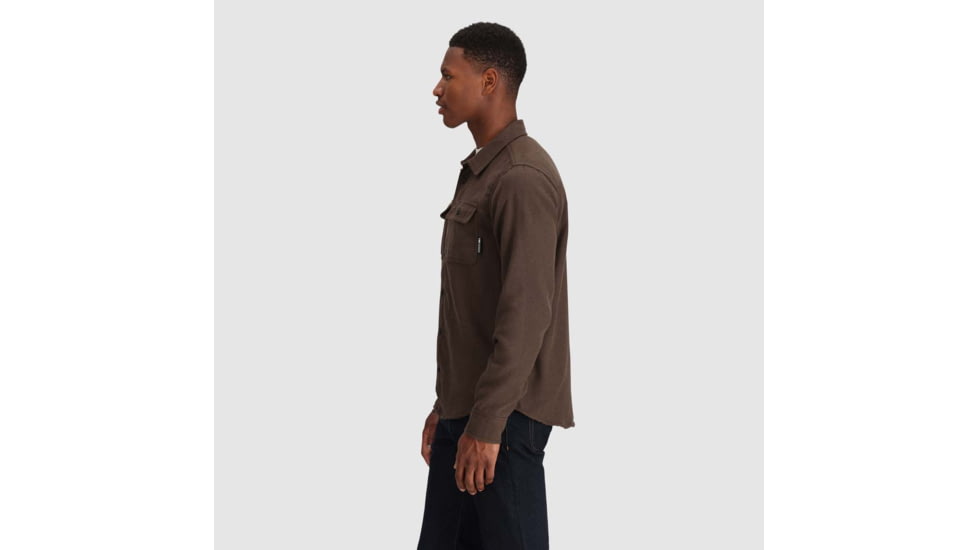 Outdoor Research Feedback Flannel Twill Shirt - Mens, Hickory, 3XL, 3005132443011
