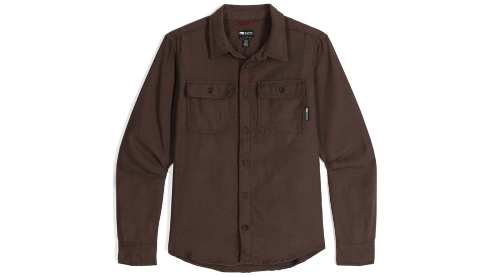 Outdoor Research Feedback Flannel Twill Shirt - Mens, Hickory, 3XL, 3005132443011