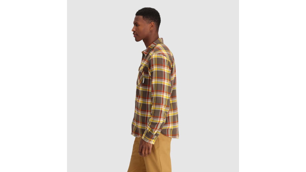 Outdoor Research Feedback Flannel Twill Shirt - Mens, Hickory Plaid, 3XL, 3005132607011