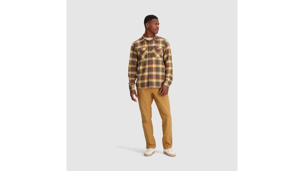 Outdoor Research Feedback Flannel Twill Shirt - Mens, Hickory Plaid, 3XL, 3005132607011