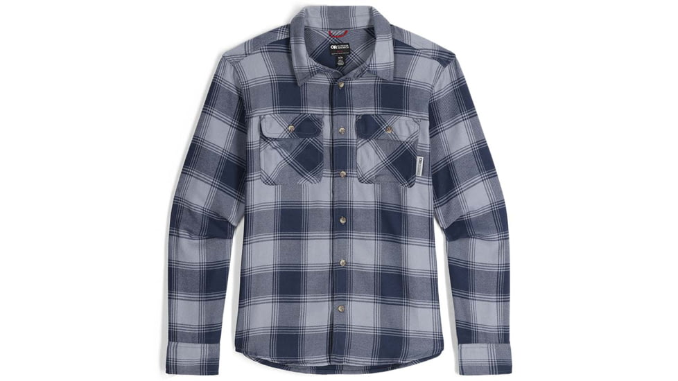 Outdoor Research Feedback Flannel Twill Shirt - Mens, Slate Plaid, 3XL, 3005131521011