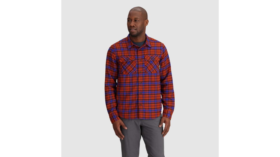 Outdoor Research Feedback Flannel Twill Shirt - Mens, Terra Plaid, 2XL, 3005132606010