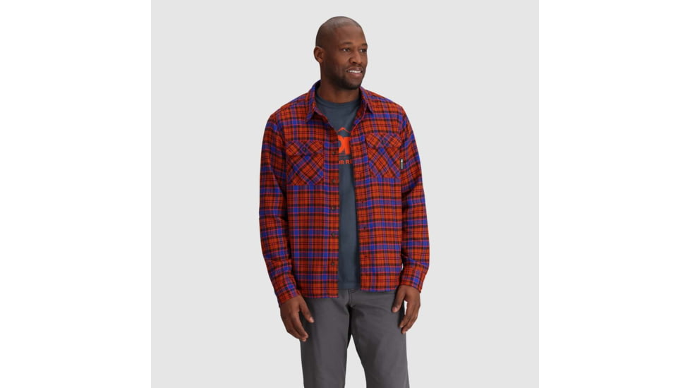 Outdoor Research Feedback Flannel Twill Shirt - Mens, Terra Plaid, 2XL, 3005132606010