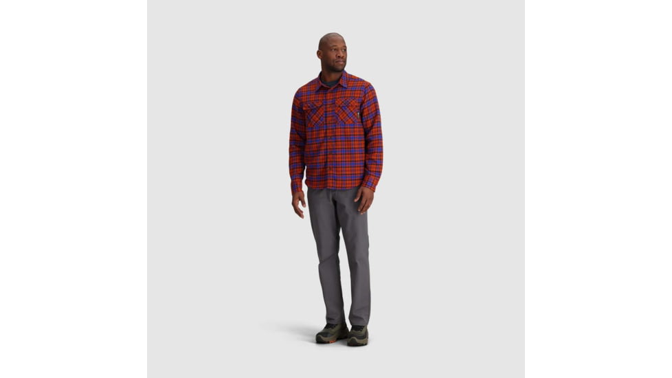 Outdoor Research Feedback Flannel Twill Shirt - Mens, Terra Plaid, 2XL, 3005132606010