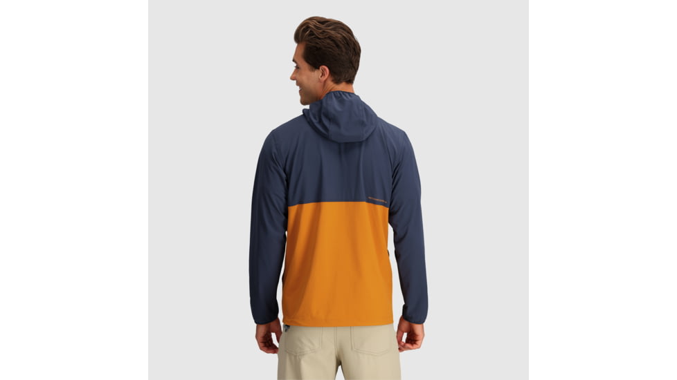 Outdoor Research Ferrosi Anorak Hoodie - Mens, Naval Blue /Marmalade, L, 2876162365008