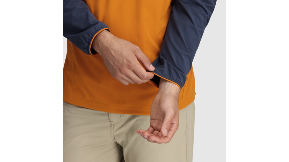 Outdoor Research Ferrosi Anorak Hoodie - Mens, Naval Blue /Marmalade, L, 2876162365008