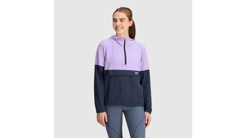 Outdoor Research Ferrosi Anorak Hoodie - Womens, Lavender/Naval Blue, L, 2876232364008