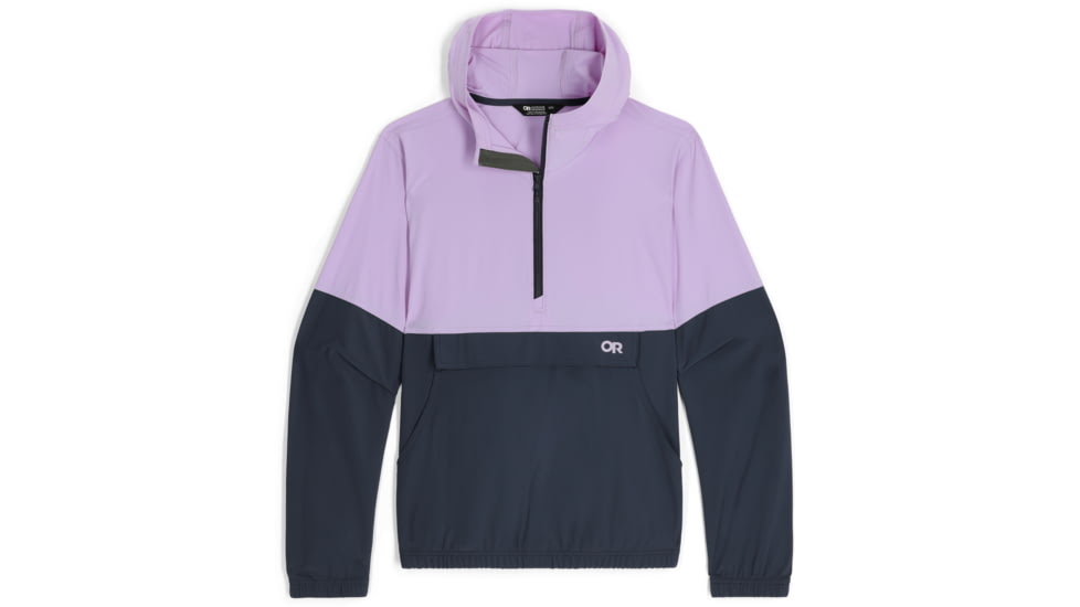 Outdoor Research Ferrosi Anorak Hoodie - Womens, Lavender/Naval Blue, L, 2876232364008