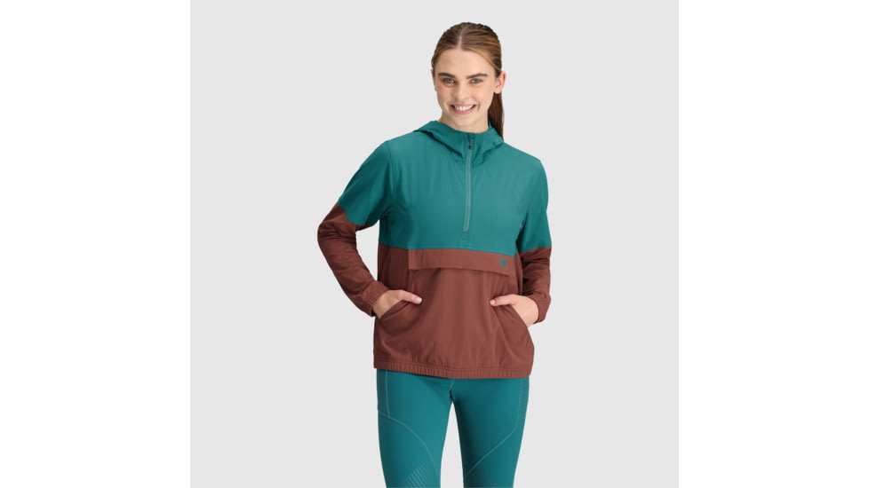 Outdoor Research Ferrosi Anorak Hoodie - Womens, Tropical/Brick, L, 2876232371008