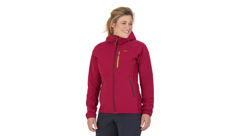 Outdoor Research Ferrosi Grid Hooded Jacket - Womens, Beet, Large, 2714351585008