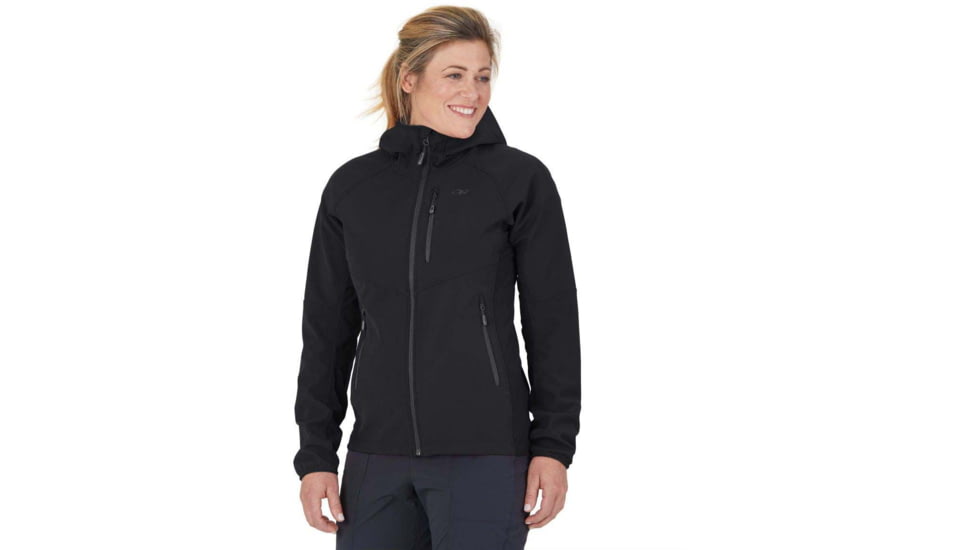 Outdoor Research Ferrosi Grid Hooded Jacket - Womens, Black, Small, 2714350001006