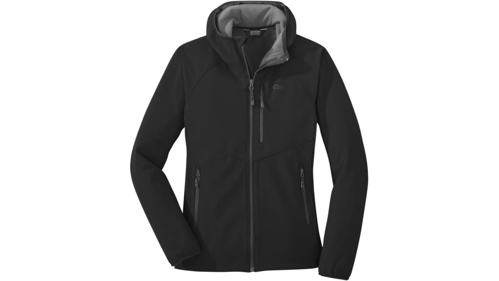 Outdoor Research Ferrosi Grid Hooded Jacket - Womens, Black, Small, 2714350001006