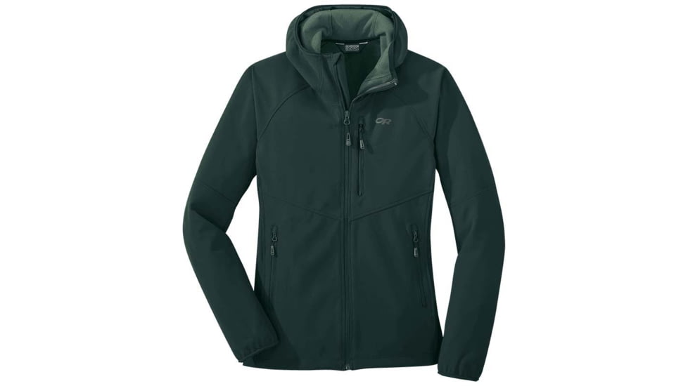 Outdoor Research Ferrosi Grid Hooded Jacket - Womens, Fir, Large, 2714351858008