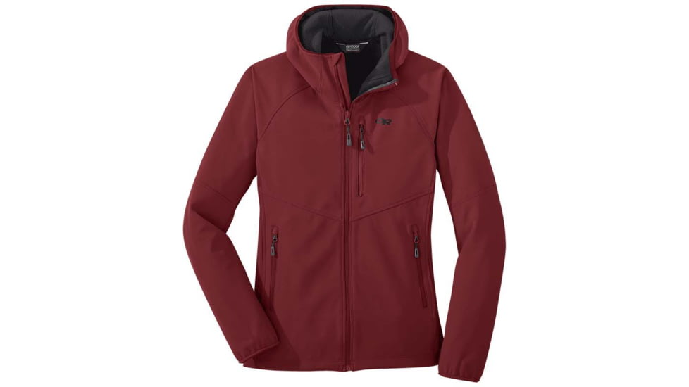 Outdoor Research Ferrosi Grid Hooded Jacket - Womens, Madder, Small, 2714351859006