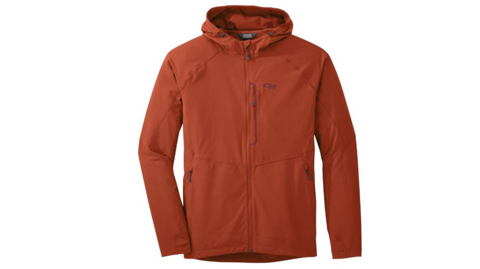 Outdoor Research Ferrosi Hooded Jacket - Mens, Burnt Orange, Small, 2500940551006