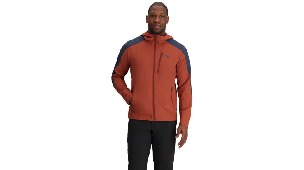Outdoor Research Ferrosi Hoodie - Mens, Brick/Naval, 2XL, 2876172516010