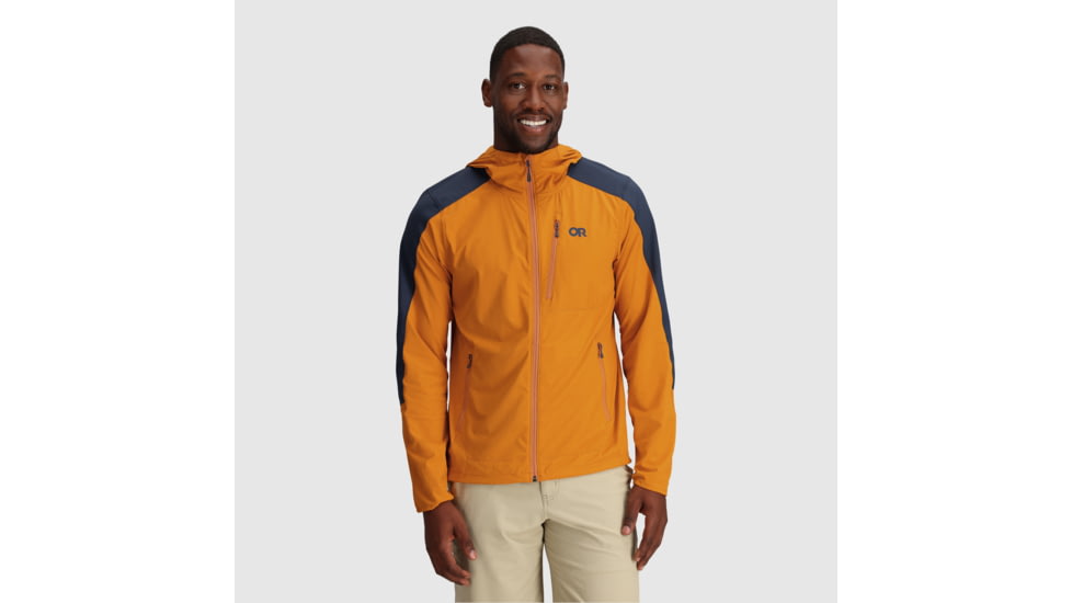 Outdoor Research Ferrosi Hoodie - Mens, Marmalade/Naval Blue, XL, 2876172327009