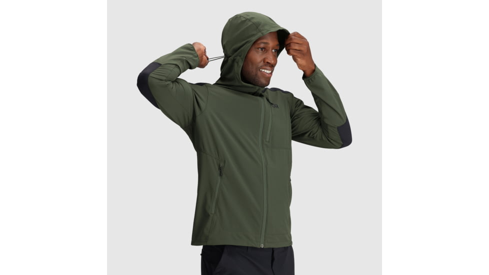 Outdoor Research Ferrosi Hoodie - Mens, Verde/Black, XL, 2876172359009