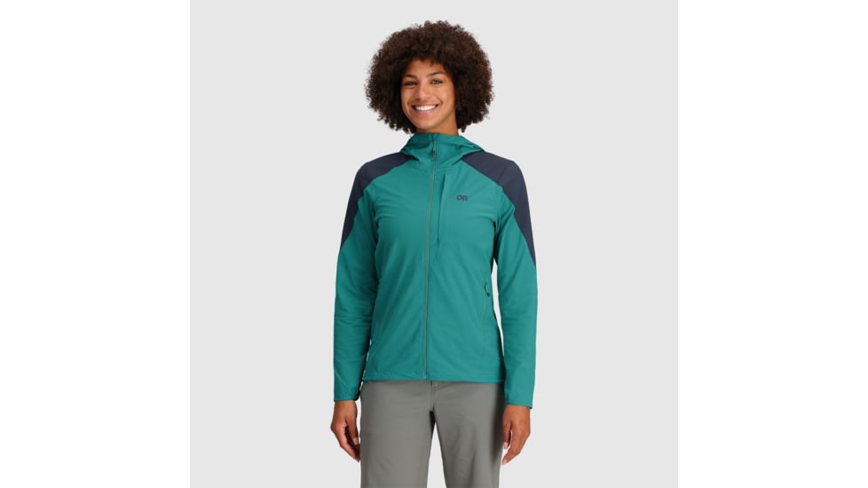 Outdoor Research Ferrosi Hoodie - Womens, Tropical/Naval Blue, L, 2876242351008
