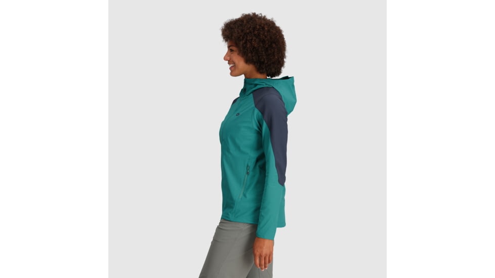 Outdoor Research Ferrosi Hoodie - Womens, Tropical/Naval Blue, L, 2876242351008