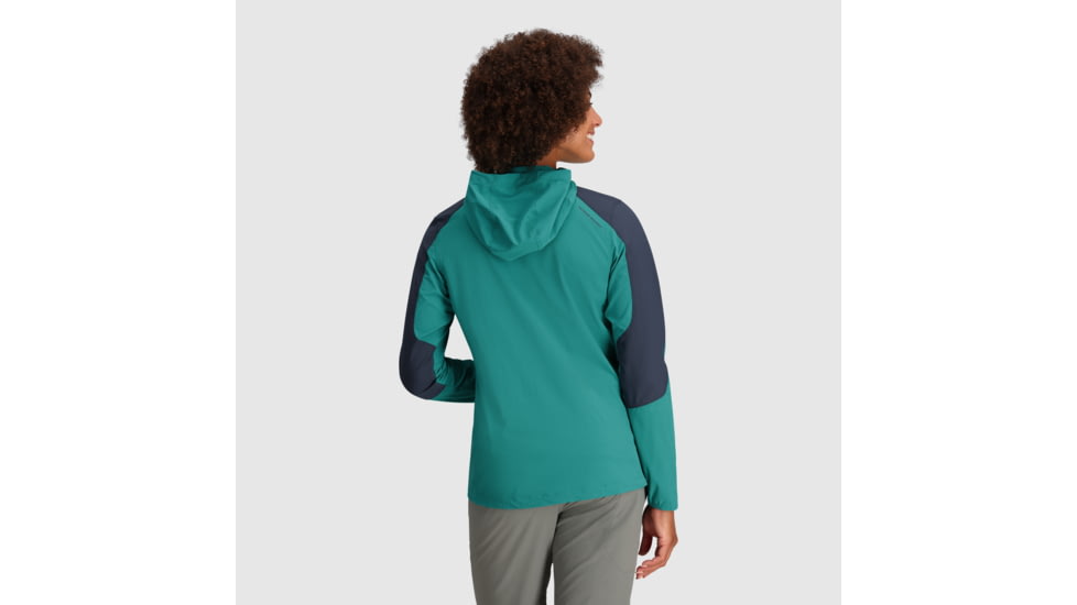 Outdoor Research Ferrosi Hoodie - Womens, Tropical/Naval Blue, L, 2876242351008