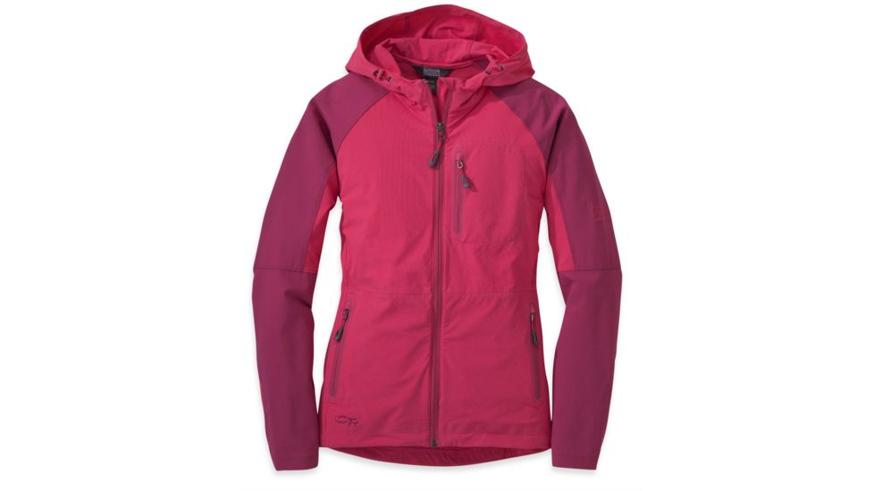Ferrosi Hoody - Womens-Desert Sunrise/ Sangria-Small
