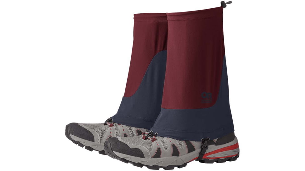 Outdoor Research Ferrosi Thru Gaiters, Burgundy/Naval Blue, Medium, 2798681975007
