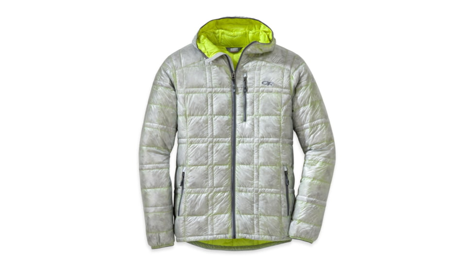 Outdoor Research Filament Hooded Jacket - Men's-Alloy/Jolt-Medium