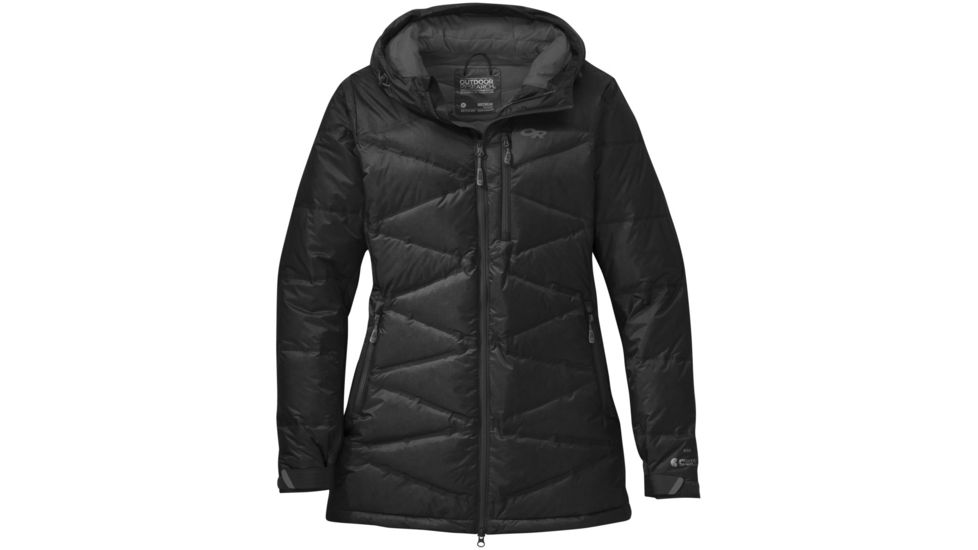 Outdoor Research Floodlight Down Parka - Women's-Black/Charcoal-Small