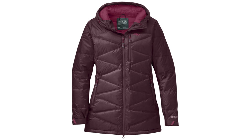 Outdoor Research Floodlight Down Parka - Women's-Pinot/Raspberry-Medium