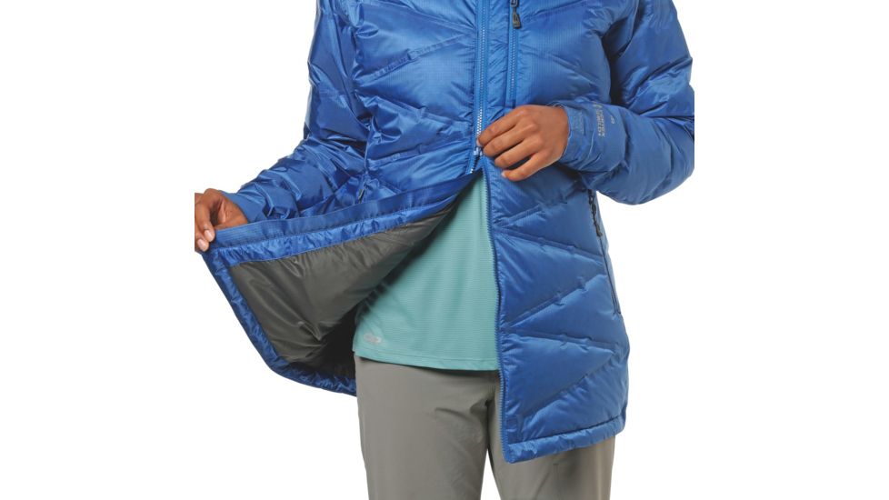 Outdoor Research Floodlight Down Parka - Womens, Lapis, L, 2469010280008