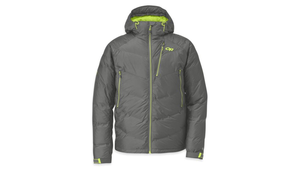 Outdoor Research Floodlight Jacket - Men's-Pewter/Lemongrass-Small