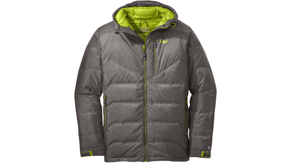 Outdoor Research Floodlight Jacket - Men's-Pewter/Lemongrass-Large