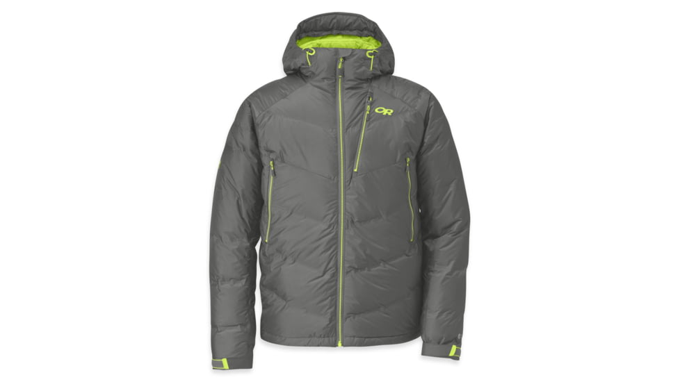 Outdoor Research Floodlight Jacket - Mens-Pewter/Lemongrass-Large