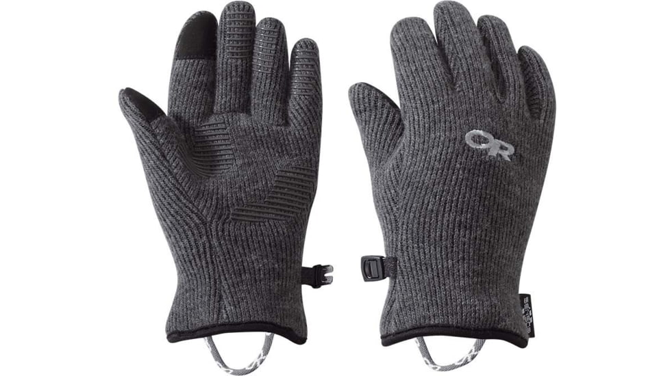 Outdoor Research Flurry Sensor Gloves - Kid's, Charcoal, Small, 2448940890006