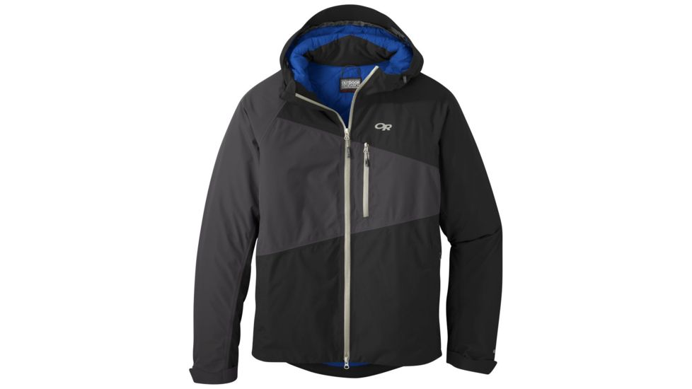 Outdoor Research Fortress Jacket - Mens, Black/Storm, Medium, 2714141344007