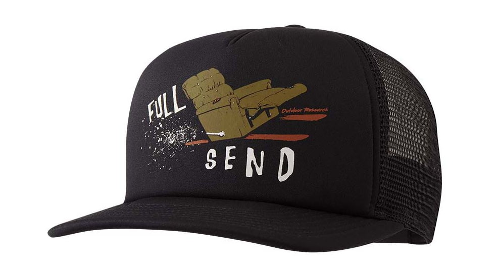 Outdoor Research Full Send Trucker Cap, Black, One Size, 2776530001222