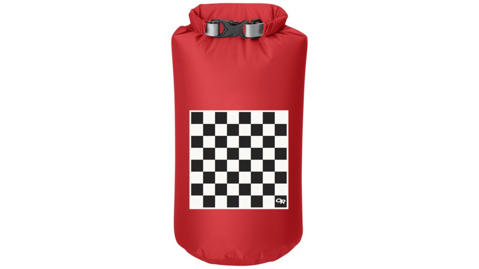 Outdoor Research Graphic Dry Sack 35L Checkers, Hot Sauce, 2692990433222