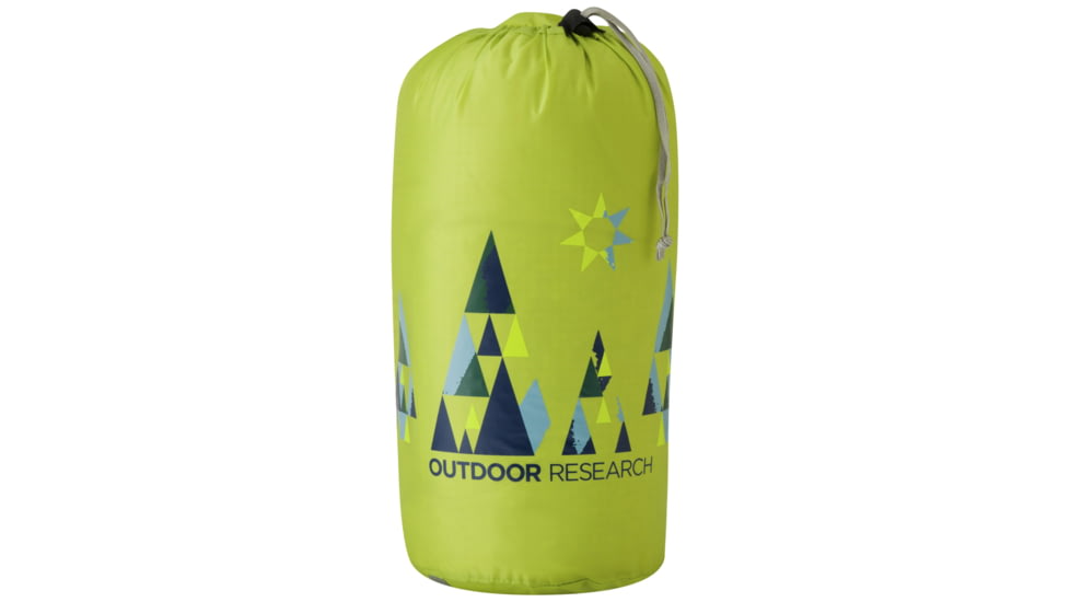 Outdoor Research Graphic Stuff Sack 15L Woodsy, Unisex, Lemongrass, One Size 250176-lemongrass-1size