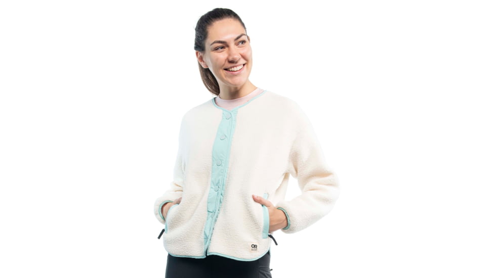 Outdoor Research Grayland Fleece Jacket - Womens, Bone/Calcite, 2XL, 3005332512010