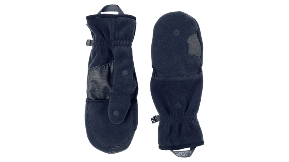 Outdoor Research Gripper Convertible Windbloc Mitts, Black, XL, 3221910001009